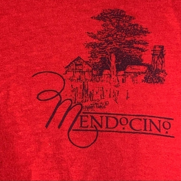 🔥🔥Mendocino T-shirt size S 34-36 Red long sleeve - Picture 2 of 3